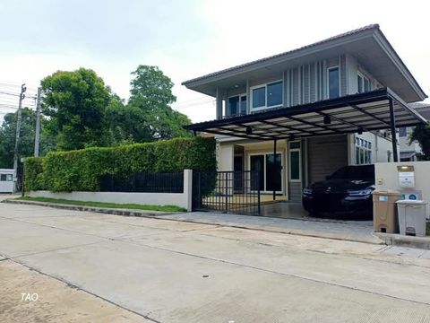 For sale: corner-lot detached house, 80 sq.wah, with a 2-storey guesthouse, Kanasiri Village, Phutthamonthon Sai 4 - Salaya - 2