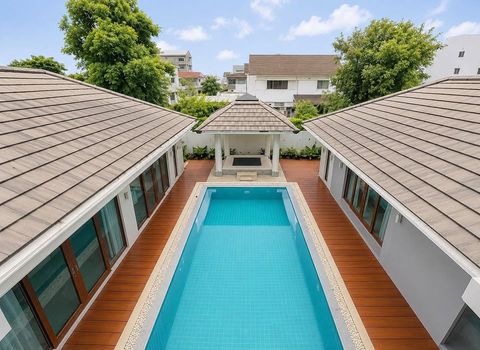 บ้านเดี่ยวสร้างเอง 200 ตร.ว. 5 นอน 4 น้ำ 8 ที่จอดรถ พร้อมสระว่ายน้ำ - 1