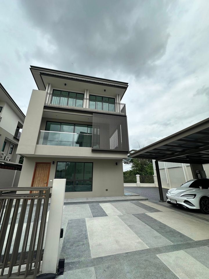 บ้านเดี่ยวหรู 3 ชั้น – หลังริม พื้นที่ใหญ่สุดในโครงการ หมู่บ้าน AQ Arbor สวนหลวง ร.9 พร้อมเข้าอยู่ เจ้าของดูแลดี ฮวงจุ้ยดี - รูปที่ 1